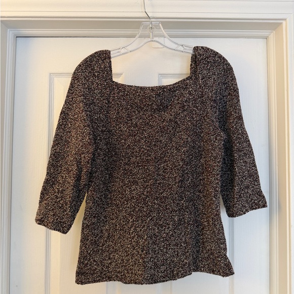 Ann Taylor Black and Red Textured Top - Picture 1 of 4